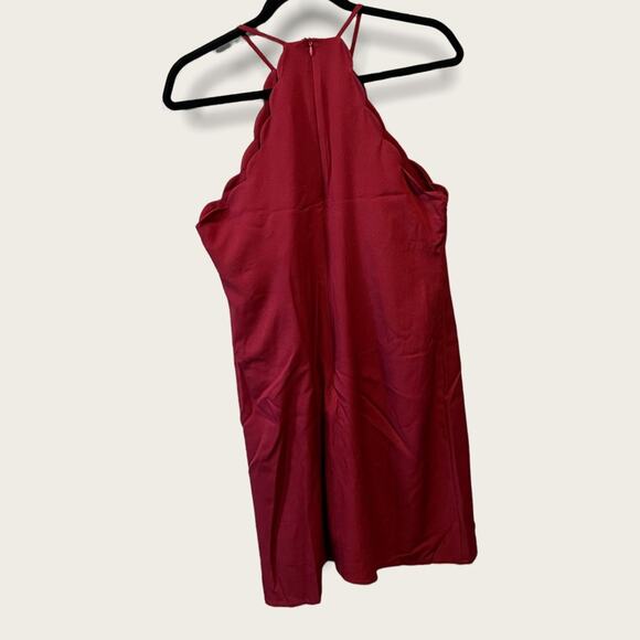 Lulus Endlessly Endearing Wine Red Mini Dress size M - Picture 3 of 14